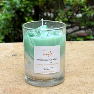 Matcha latte candle